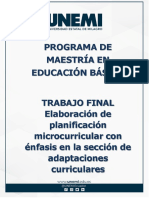 Trabajo Final y Rúbrica Planificación Nee Grupo 12