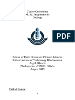 M SC Geology Curriculum Final