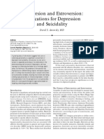 Introversion and Extroversion: Implications For Depression and Suicidality