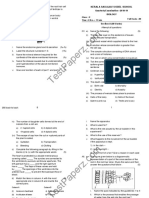 KSMS Quarterly Exam Biology