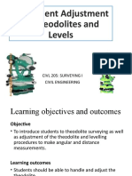 L1 Permanent Adjustment of Theodolites and Levels