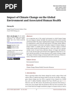 Impact of Climate Change On The Global Environment and Associated Human Health