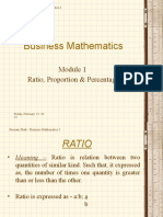 Ratio Proportion & Percentage - Formulas