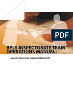 BPLS Inspectorate Team Operations Manual 2009