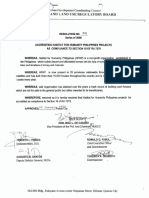 R-831 S. 2009 Accrediting Habitat For Humanity Philippines Projects