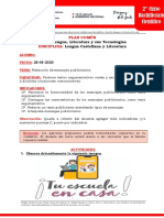 Plan - Literatura - 2do - para - Redacción de Mensaje Publicitario PDF