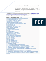 Características de Un Sistema CAN Bus en El Automóvil