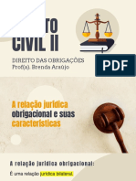 3 - Direito Das Obrigações - Relação Jurídica Obrigacional. Direito Real e Obrigações Híbridas