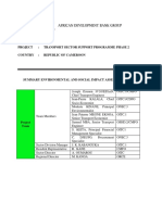 Cameroon-Transport Sector Support Programme Phase 2-Yaounde Bamenda Section-Summary ESIA-11 2015