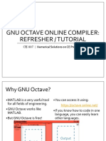 2a GNU Octave Online Compiler Refresher Tutorial