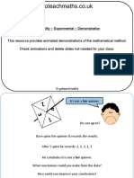 Probability Experimental Demonstration