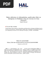 Sophie Moirand. Entre Altératon Et Reformulation, Quelle Place Faire Au Dialogisme de Bakhtine