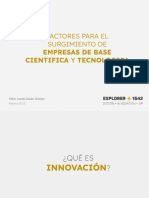 Factores para El Surgimiento de Empresas de Base Tecnológica - 2023