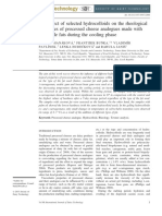 The Effect of Selected Hydrocolloids On The Rheological Properties of Processed Cheese Analogues Made With Vegetable Fats During The Cooling Phase