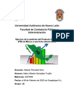 Ejercicio de La Medición Del Producto Interno Bruto (PIB) de México