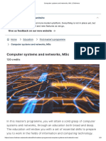 Computer Systems and Networks, MSC - Chalmers