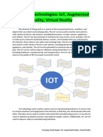 Emerging Technologies IoT Augmented Reality Virtual Reality - Assignment - Dec - 2022