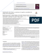 Exploring The Role of Age As A Moderator of Cognitive Remediation Schizophrenia