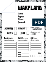 WARPLAND Character Sheet