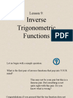 Lesson 9 - Inverse Trigonometric Functions