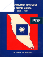 The Kuomintang Movement in British Malaya, 1912-1949 (Ching Fatt Yong R. B. McKenna)