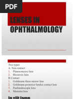 Lenses in Ophthalmology