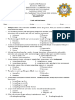 Earth and Life Science 11 Final Examination