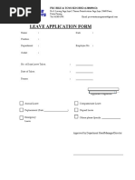 Leave Application Form