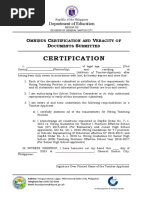 Omnibus Certification and Veracity Forms 2023