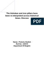 The Ashokan and Iron Pillars Have Been Re-Interpreted Across Historical Times