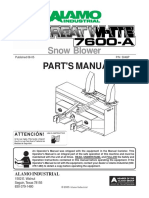 Alamo Great White 7600-A Snowblower Parts Manual