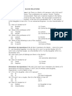 Blood Relations Worksheet