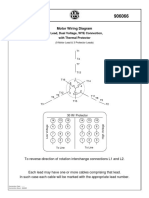 Motor Wiring Diagram: 12 Lead, Dual Voltage, WYE Connection, With Thermal Protector