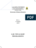 UG BCA Computer Applications 101 64 Lab Visual Basic Programming BCA 4357