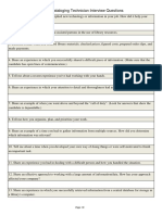 Library Cataloging Technician Interview Questions: Page 1/6