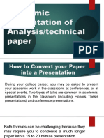 Academic Presentation of Analysistechnical Paper