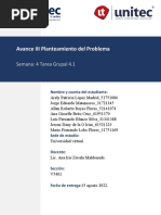 Tarea 4.1 Avance III - Planteamiento Del Problema