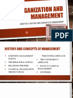 History and Concepts of Management