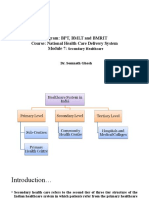 WHF Module - 6 Secondary and Tertiary Health Care