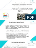 Presentación Matricula Gratis para Departamentales