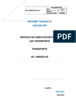 Informe Técnico #2023-034-002: Servicio de Habilitación Poste Led Transporte