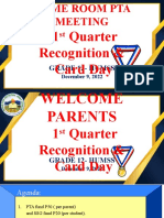 HOME ROOM PTA MEETING Agenda