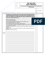 Iso 14001 Checklist Sample