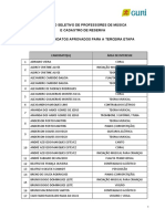 Convocados para 3° Etapa