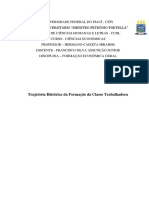 FEG - Trajetoria Histórica Da Formação Da Classe Trabalhadora