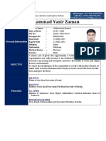 Yasir New CV