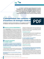 L'interprétation Des Comptes Rendus D'examens de Biologie Médicale