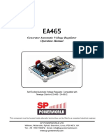 Generator Automatic Voltage Regulator Operation Ea465 Generator Automatic Voltage