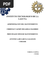 Principales Tipos de Mantenimiento