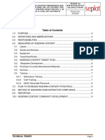 Form K - Item 1 - Nigerian Content Execution Plan